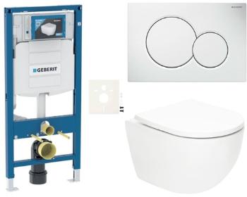 Závesný wc set SAT Fusion do ľahkých stien / predstenové vírové splachovanie SIKOGSTORFUS01