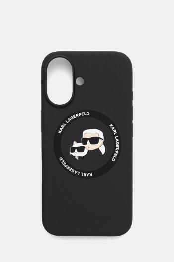 Puzdro na mobil Karl Lagerfeld iPhone 16 6.1" čierna farba, KLHMP16SSKCHTCK