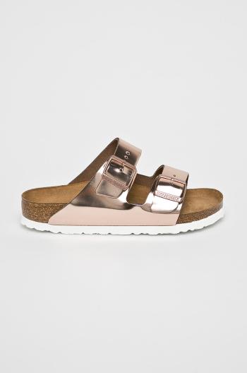 Kožené šľapky Birkenstock Arizona SFB dámske, ružová farba, na podpätku, 952091