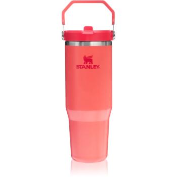 Stanley IceFlow™ Flip Straw Tumbler fľaša na vodu z nehrdzavejúcej ocele Hot Coral 890 ml