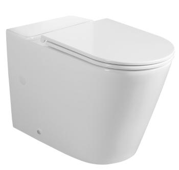 SAPHO - AVIS Vortex Rimless toilet bowl for combi toilet, bottom/rear waste, white PC106-111