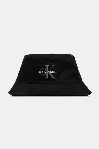 Bavlnený klobúk Calvin Klein Jeans čierna farba, bavlnené, LV04G5020G