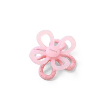 BABYONO Hryzačka silikónová Flower - ružová