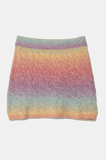 Detská sukňa s prímesou vlny United Colors of Benetton viac farieb, mini, rovný strih, 18N3C000F