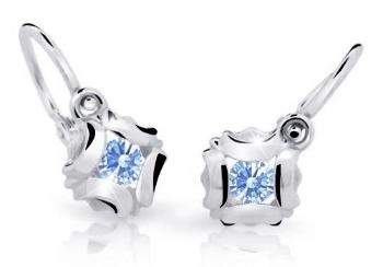 Cutie Jewellery Slušivé detské náušnice z bieleho zlata C2216-10-X-2 svetlo modrá