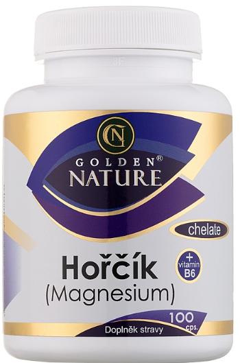 GOLDEN NATURE Magnesium (Horčík) Chelate + Vitamín B6 100 kapsúl