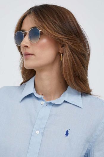 Ľanová košeľa Polo Ralph Lauren regular,s klasickým golierom,211920516