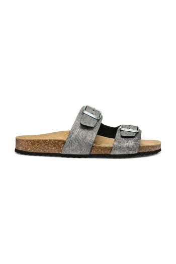 Šľapky Geox D BRIONIA dámske, šedá farba, D35LSL 000PV C1357