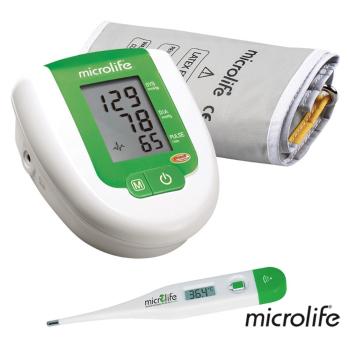 MICROLIFE BP 3AG1 Digitálny tlakomer s adaptérom + teplomer MT 3001 zelený