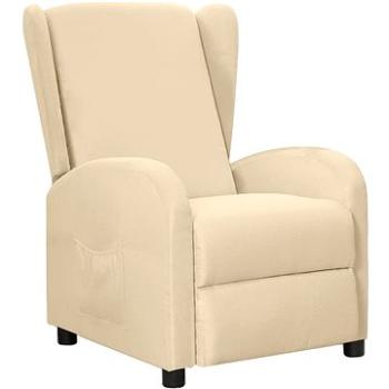 Polohovacie kreslo krémové textil, 342310