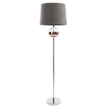 ArtFir Stojaca lampa AMORA 03 | sivá/strieborná 38 x 157 cm