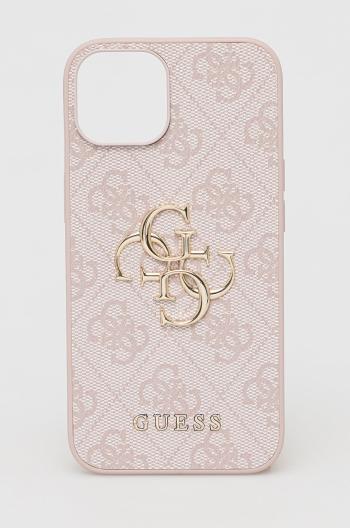 Puzdro na mobil Guess Iphone 14 6,1" ružová farba