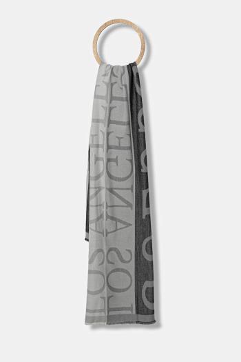 Šál Guess šedá farba, vzorovaná, AM9534 VIS03
