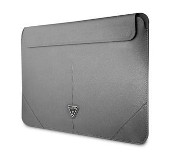 GUESS SAFFIANO Puzdro pre notebook s uhlopriečkou do 14" strieborný