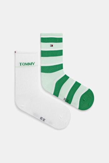 Detské ponožky Tommy Hilfiger 2-pak zelená farba, 701232856