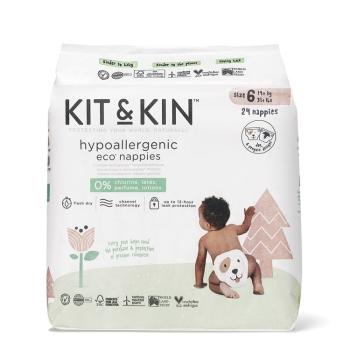 KIT & KIN Plienky jednorazové eko 6 (14 kg+) 24 ks