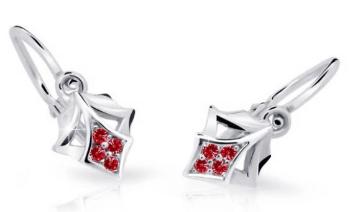 Cutie Jewellery Detské náušnice z bieleho zlata C2220-10-X-2 červená