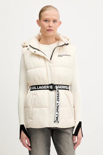 Vesta Karl Lagerfeld Jeans dámska, béžová farba, zimná, A3W15025