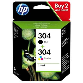HP 3JB05AE - originálna cartridge HP 304, čierna + farebná, 2x4ml