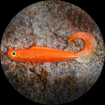 Redbass gumová nástraha twister kixter orange g uv - 12,5 cm 14 g