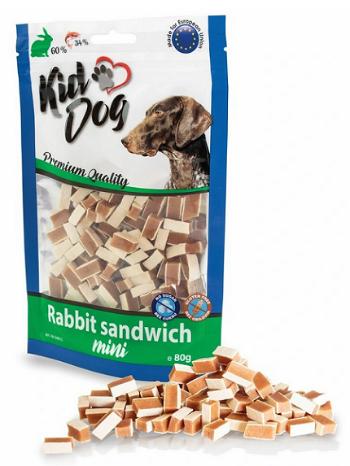 Maškrta KID DOG Králičie sendviče MINI pre psy 80g