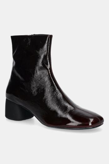 Kožené členkové topánky Vagabond Shoemakers LIVIA bordová farba, na podpätku, 6056-060-38