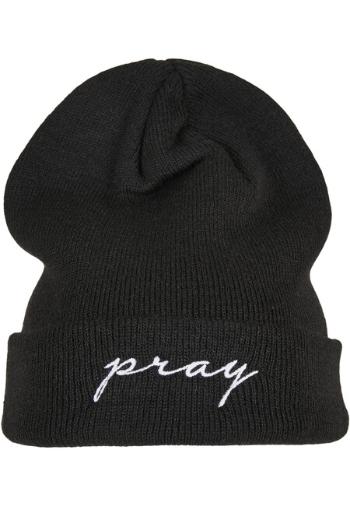 Mr. Tee Pray Embroidery Beanie black/white - UNI