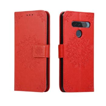 ART Peňaženkový kryt LG G8s ORNAMENT červený