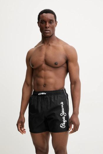 Plavkové šortky Pepe Jeans LOGO SWIMSHORT čierna farba, PMB10419