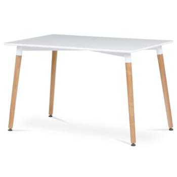 Jedálenský stôl Autronic 120x74 cm biely MDF mat DT-304 WT