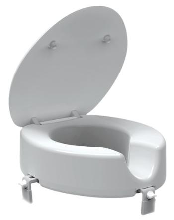 Zvýšené sedátko 12cm na WC pre seniorov, biela INVALWCSED