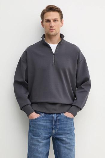 Mikina Calvin Klein Jeans pánska, šedá farba, jednofarebná, J30J327225