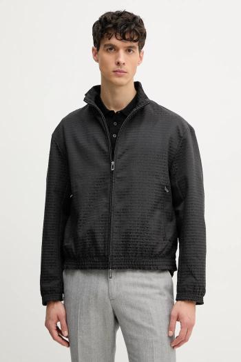 Bunda Emporio Armani čierna farba, prechodná, oversize, EM001002 AF13688