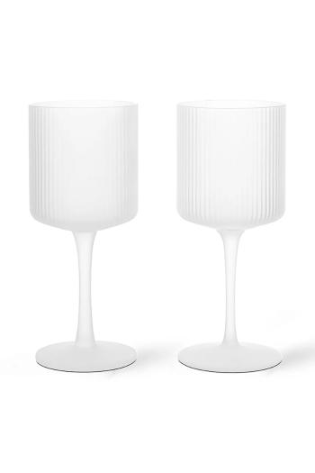 Pohár na víno ferm LIVING 2-pak biela farba