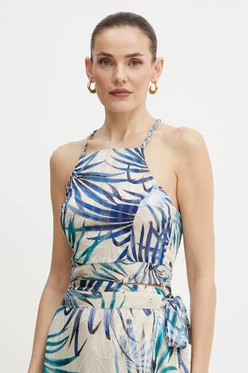 Blúzka Guess GAELLE béžová farba, vzorovaná, W5GH74 WH9Z2