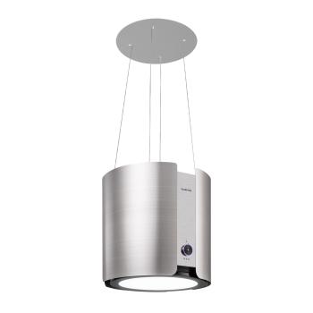 Klarstein Skyfall, digestor, 45 cm, ostrovčekový, 402 m³/h, LED, nehrdzavejúca oceľ, strieborný