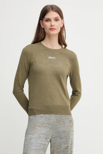 Sveter Dkny zelená farba, ľahký, DJ5R0743