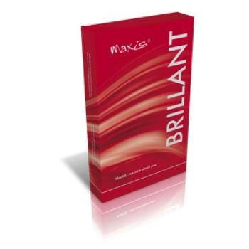 MAXIS Brillant stehenné pančuchy krátke čipka bronz bez špičky