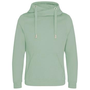 Just Hoods Mikina s prekríženým golierom - Dusty green | XS