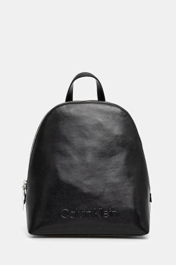 Ruksak Calvin Klein dámsky, čierna farba, malý, jednofarebný, K60K613185