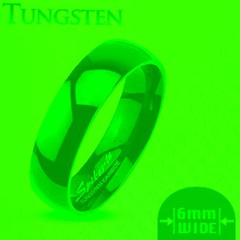 Tungstenový hladký čierny prsteň, 6 mm - Veľkosť: 66 mm