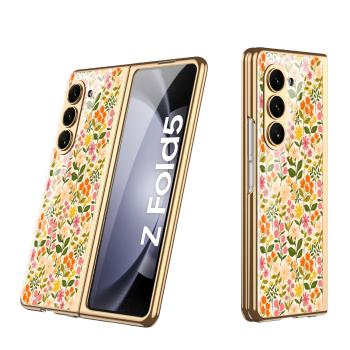 GKK GLASS Ochranný kryt Samsung Galaxy Z Fold5 5G YELLOW FLORAL