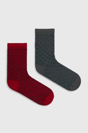 Ponožky adidas Originals 2-pak bordová farba, IX7636