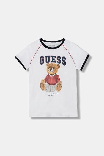 Detské bavlnené tričko Guess biela farba, J5YI21 K8HM4