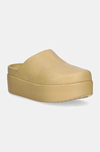 Šľapky Crocs Dylan Platform Clog dámske, béžová farba, na platforme, 209869
