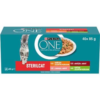 PURINA ONE STERILCAT multipack hovädzie v šťave 40× 85 g (7613287903846)