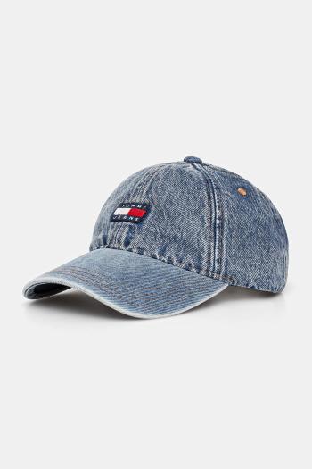 Džínsová šiltovka Tommy Jeans modrá farba, AM0AM13424