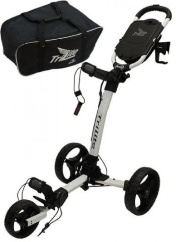 Axglo TriLite 3-Wheel Trolley SET White/Black Manuálny golfový vozík