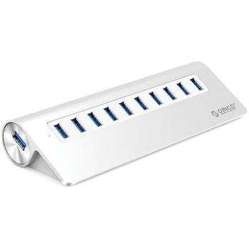 Orico USB-A Hub 10× USB 3.0 Ergonomic with power suply (M3H10-V1-EU-SV-BP-CZ)