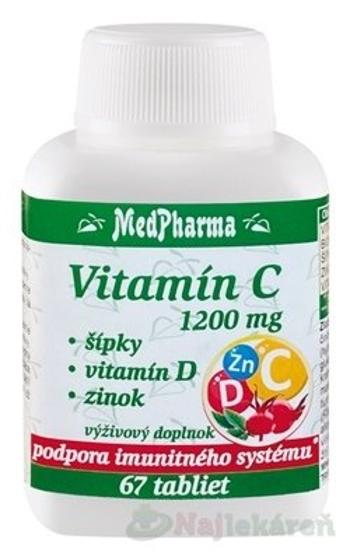 Medpharma Vitamín C 1200mg  - šípky, vit. D, zinok, 67 tabliet